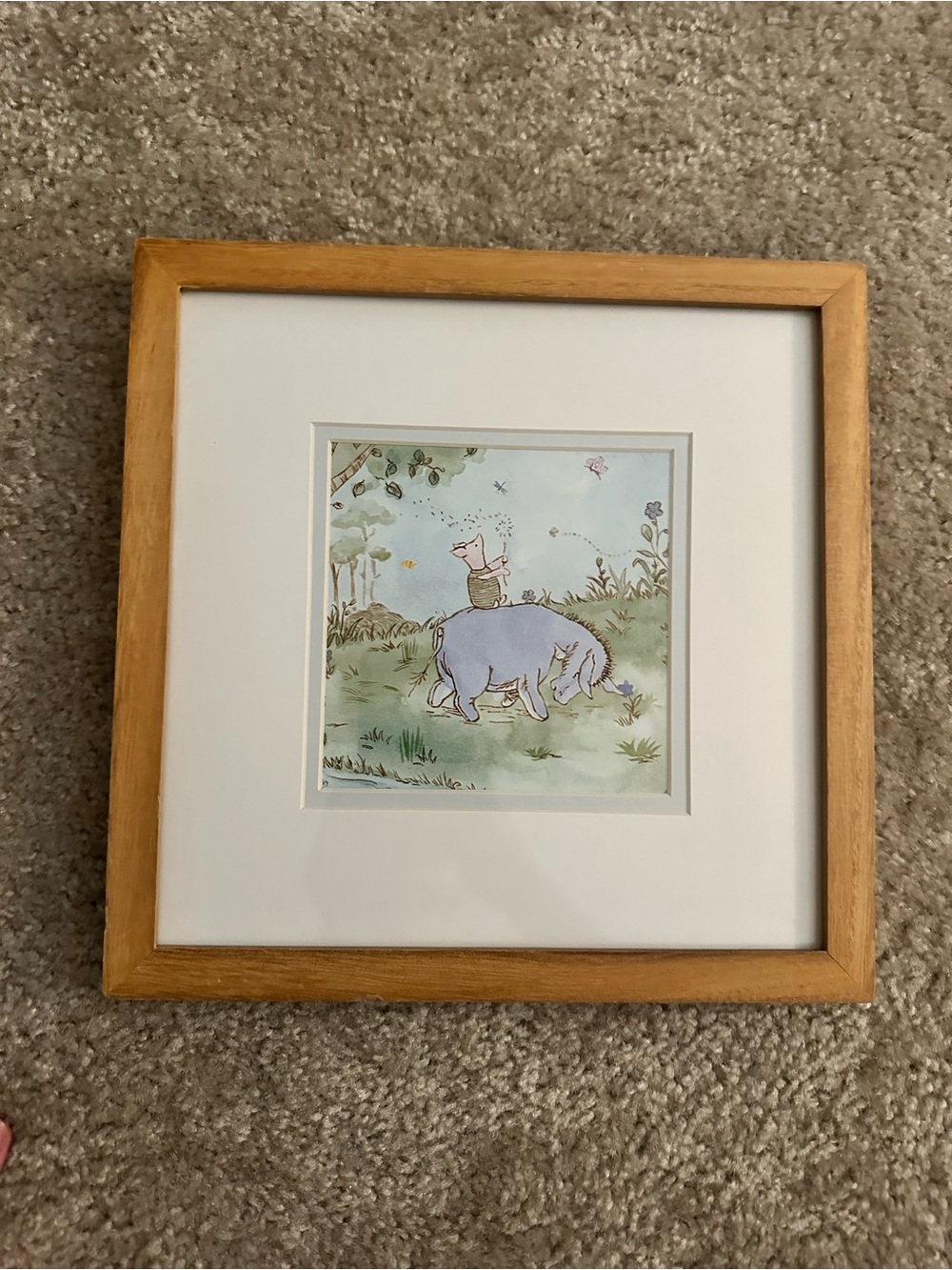 Winnie the Pooh Nursery Artwork feat Piglet and Eeyore